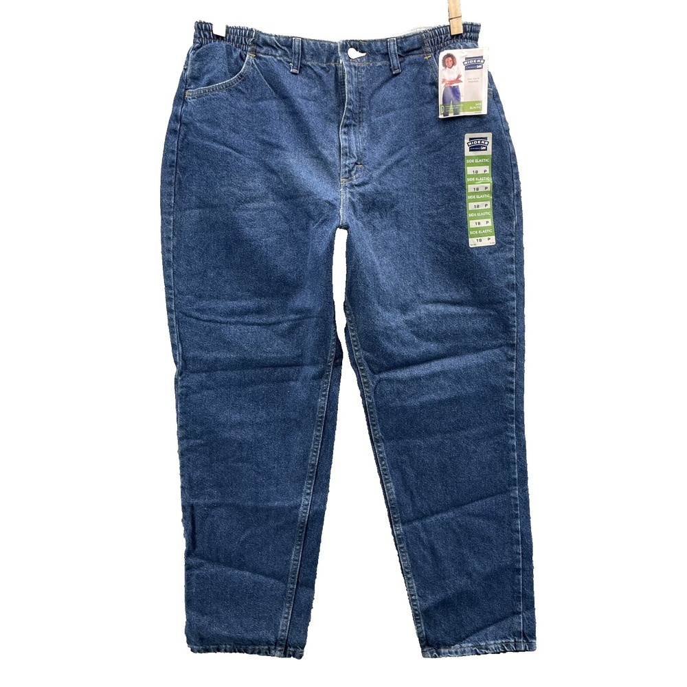 Riders Lee Jean Women 18 Petite Tapered Classic 90s Elastic Comfort Retro Basics
